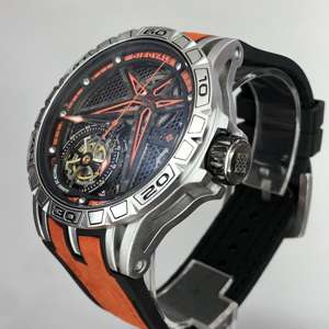 Montre mécanique automatique de luxe multifonctionnelle pour homme avec logo personnalisé, bracelet en silicone et cuir - Product Image 3