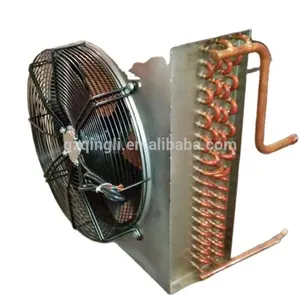 الثلاجة جنيحات مكثف مبرد بالهواء لفائف مع مروحة ل HVAC