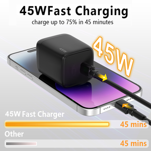 SChitec 45W <b>USB</b> <b>C</b> Wall Charger PD Fast Charging Universal Laptop Phone <b>Adapter</b> with Overvoltage Protection - Product Image 3
