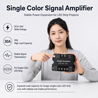 Amplificateur de signal LED 1 canal 30A DC 5V 12V 24V pour bande LED, amplificateur de couleur unique pour projet d'éclairage à grande échelle, extension de puissance