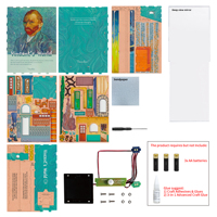Kit de bricolage en bois Tonecheer pour Booknook, Le Monde de Vincent, Nuit étoilée de Van Gogh, Puzzle 3D en bois avec LED, Kit de jouet DIY pour Book Nook