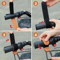 Sangle en cuir à scratch avec mousqueton métallique pour poussette, vélo, fauteuil roulant – Logo personnalisé – Vente en gros
