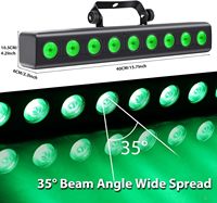 Barre de lumière LED RGBW 4-en-1 50W pour scène, télécommande, activation sonore, DMX512, pour mariage, église, discothèque, club, éclairage d'événements