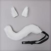 Meilleur fait fausse fourrure renard oreilles et queue ensemble Anime Cosplay Costume pour Halloween fête de noël femmes hommes