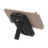 C1038 Chargeur portable magnétique sans fil 10000mAh avec écran LED, support pliable, batterie externe Type-C PD 20W