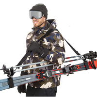 Sangle de ski réglable personnalisée et porte-bâtons avec bandoulière rembourrée pour un transport facile du matériel de ski