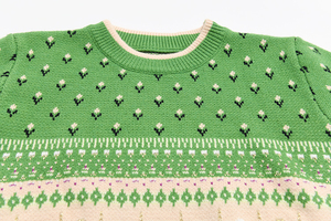 Maglione a Maniche Lunghe con Collo Tondo, Abbigliamento Jacquard per Donna, Shopping <span class=keywords><strong>Online</strong></span> - Product Image 3