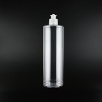 Vente en gros clair vide 500ml 1000ml Récipient de recharge pour lave-vaisselle PET Détergent liquide Bouchon de bouteille d'eau Push Pull