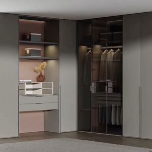 Nuevo producto, superventas, moderno, sencillo, para toda la casa, muebles de fábrica personalizados, armario de madera maciza, guardarropa - Product Image 6