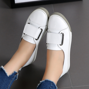 Spring Autumn Women Loafers Flats Lady Slip on White shoes Genuine Leather Casual Female Shoes - Product Image 5