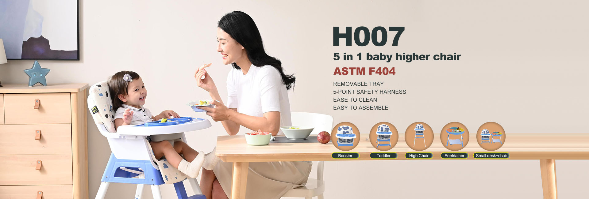 Cool Baby Multifunctional Baby High Dining Feeding Chair - H007