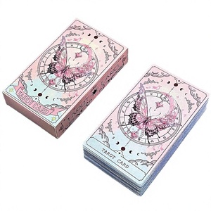 Baraja de Tarot Mariposa Rosa, 78 Cartas de Tarot de Papel, Juego de Cartas de Adivinación Predictiva con Caja de Color para Aprender y Regalar - Product Image 3