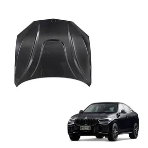 Langyu Auto Accessories Front Bonnet Carbon Fiber Engine Cover For BMW X6/X5 F16/F15 Upgrade H Style Engine Hood 15-19