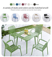 Ensemble de table basse d'extérieur en aluminium Juecheng, chaises de jardin en métal, ensemble de chaises de jardin
