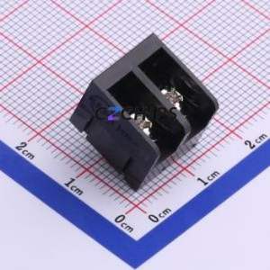 HB611-6.35-2P Barrier Terminal Block Through hole Component (THT),P=6.35mm Connector Three Sides 6.35mm 1x2P Straight Pin - Product Image 1