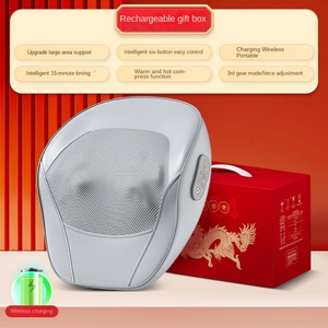 Coussin de massage cervical et lombaire multifonctionnel avec compresse chaude, masseur électrique portable rechargeable et fonction musicale - Product Image 6