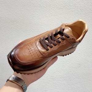 Mocassins en cuir de vachette de qualité supérieure, faits à la main, à bout fermé, à lacets, pour un usage décontracté, pour les mariages, les saisons estivales - Product Image 4