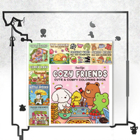 Bloc-notes personnalisé avec logo, illustrations d'animaux mignons imprimées, papier recyclable doux, 40 feuilles, reliure collée, nouveau design de couleur pour