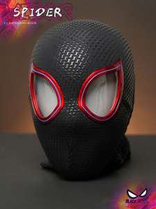Máscara <span class=keywords><strong>de</strong></span> Spider-Man con Ojos Luminosos Móviles, Máscara <span class=keywords><strong>de</strong></span> Spider-Man Miles Morales, Control Remoto, Máscara Completa para Adultos/Niños, Cosplay - Product Image 4
