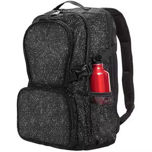 Sac à dos de cheerleading noir personnalisé avec paillettes, logo d'équipe, <span class=keywords><strong>nom</strong></span> personnalisé et strass pour les équipes de cheerleading, de danse, de gymnastique et d'étudiants - Product Image 1