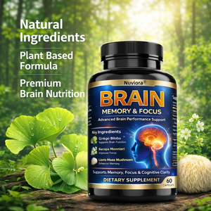 Capsule Avanzate per Memoria e Concentrazione, Supporto Cognitivo, Integratore Nootropico con Bacopa e Criniera di Leone per la Salute Cerebrale, Produttore - Product Image 3