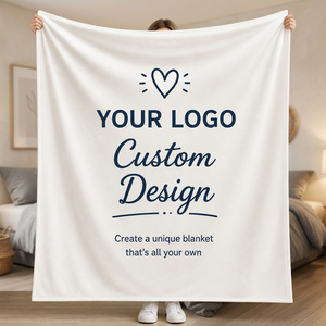 Manta de Franela Personalizada con Logotipo, Manta Extra Grande Ecológica 100% Poliéster, Mantas Suaves y Cálidas con Tu Diseño - Product Image 1