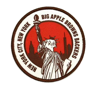 Nhà Máy Giá Tùy chỉnh cao bồi dệt kim Beanie cap hat các bản vá lỗi dệt Phù Hiệu may trên tùy chỉnh denim áo khoác - Product Image 1