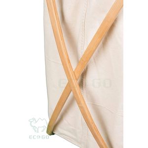 Cesto de Ropa Plegable de Bambú Natural con Asas para Dormitorio y Baño - Product Image 3