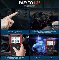 Lector de Códigos OBD2, Detector de Fallas del Motor, Escáner de Diagnóstico de Automóviles, Herramienta de Diagnóstico de Batería, Dispositivo de Diagnóstico 12-24V Windows V302