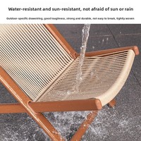Ensemble de jardin en acier de style nordique pour extérieur, comprenant une table et deux chaises inclinables pour balcon et cour.
