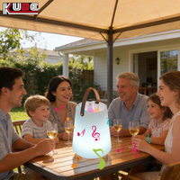 Lampu LED Ice Bucket Musik dengan Pendingin Botol, Speaker Musik, Lampu Malam, Lampu Camping LED untuk Pesta dan Acara