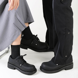 Sangseey Lovers <span class=keywords><strong>Derby</strong></span> Shoes Chaussures à lacets pour hommes et femmes en cuir véritable à <span class=keywords><strong>bout</strong></span> <span class=keywords><strong>rond</strong></span> et à tige basse pour bottes antidérapantes - Product Image 2