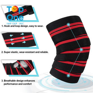 Top One - Accesorios de Entrenamiento para Levantamiento de Pesas y Sentadillas, Rodillera Elástica Ajustable Unisex para Powerlifting - Product Image 2
