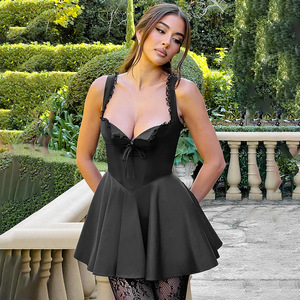 <span class=keywords><strong>HANO</strong></span> 2024 nueva moda mujer Sexy Flounce Trim estético ajustado tutú estilo pastel vestido - Product Image 3