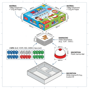 Jeu <span class=keywords><strong>de</strong></span> <span class=keywords><strong>société</strong></span> éducatif personnalisé avec cartes d'apprentissage <span class=keywords><strong>de</strong></span> l'orthographe et dés à lettres pour enfants - Product Image 5