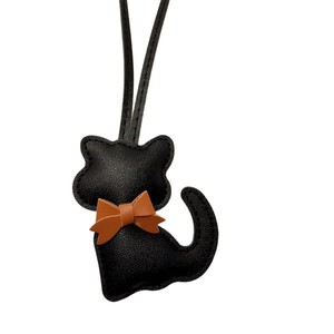 Gantungan Kunci Bentuk Kucing Kartun dari Kulit PU dengan Pita - Grosir - Product Image 5