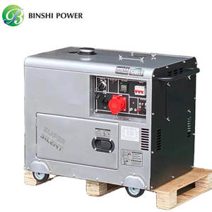 50HZ/60HZ 저속 1500/1800RPM 7KW 휴대용 디젤 발전기 7.5 KVA 방음 조용한 백업 발전기 - Product Image 2