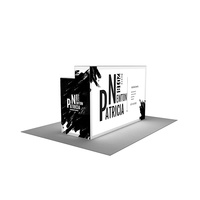 Présentoir LED rétroéclairé de 1,5 m avec cadre en aluminium SEG et tissu polyester tendu, couleur intégrale, pour podium, exposition, promotion et salon professionnel