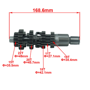 Çin motosiklet için 5 dişli ana karşı şaft şanzıman vites kutusu ana grup mili arazi motosikleti CG250 250CC motor - Product Image 5