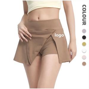 Custom New Sports Tennis Skirt Women's Yoga Skirt Training Running Fashion Speed Dry Fit Yoga Shirts with Shorts