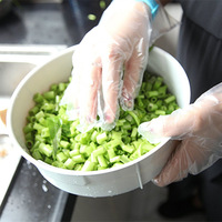 Gant PE jetable en plastique PE-HD personnalisable de qualité alimentaire 2 uniquement, emballage unique, gants emballés individuellement