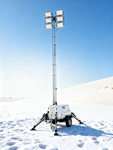 גנרטור נייד נייד על עגלה, מונע בדיזל של קובוטה, עם מגדל תאורה LED הכולל 4 נורות 500W - Product Image 5