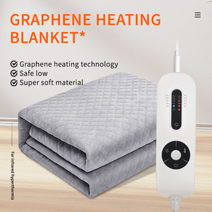 Plaid chauffant électrique 24V en graphène infrarouge lointain, 150x80cm, double face, extra doux, à température contrôlée, lavable en machine - Product Image 2