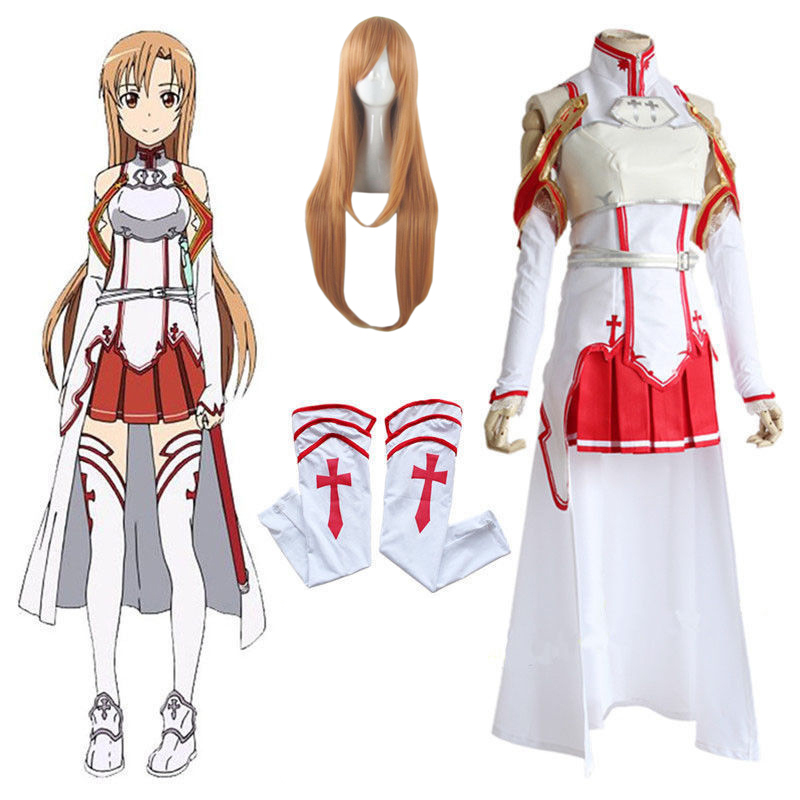 Kostum Cosplay Online Seni Pedang, Kostum Cosplay Wanita Set Lengkap Asuna Yuuki