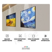 Écran tactile LCD carré mural de 19, 22 et 32 pouces pour la publicité en magasin et en métro, affichage Android avec SDK