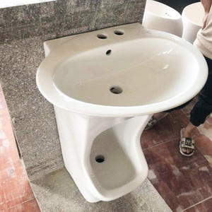 Lavabo arabe, lavabo double couche, support de douche mural musulman, baignoire à pieds en céramique sur pied - Product Image 4