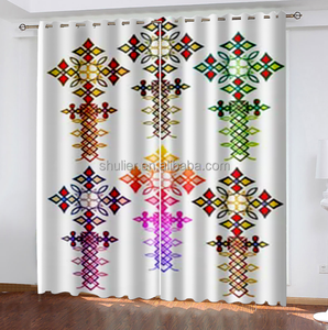 Ensemble de rideaux de salon traditionnels éthiopiens et érythréens personnalisés pour la fête de mariage, anniversaire, 3 pièces - Product Image 4