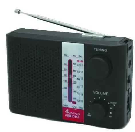 Radio portátil multibanda pequeña con USB/TF y CA, solo para carga