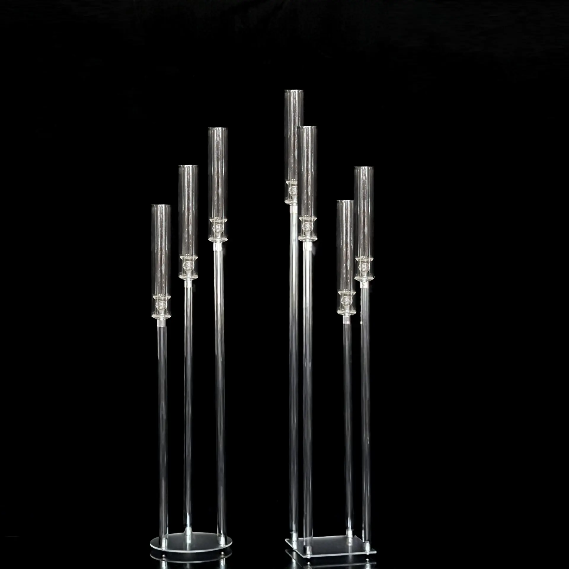 Candle Stick Holder Crytal Candlestick Acrylic Candle Holder Centerpieces For Wedding Table Decorations