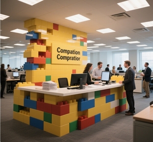 COBLOCKS personalizado ABS pared de partición Modular + Escritorio de recepción juego de oficina bloques Jumbo para tiendas, escuelas, talleres - Product Image 1